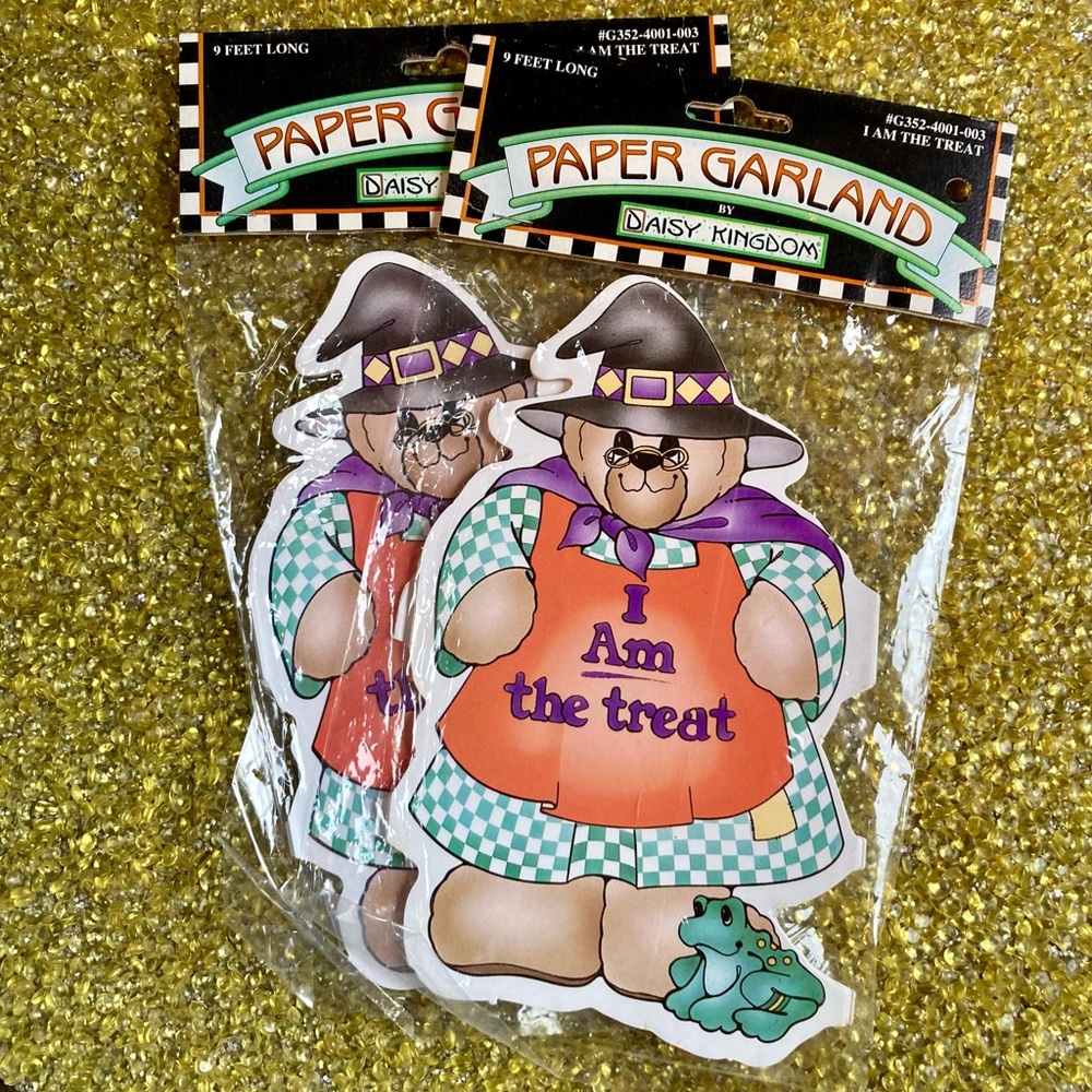 😻 3 for $13 (2) NIP Vintage Halloween Paper Garland